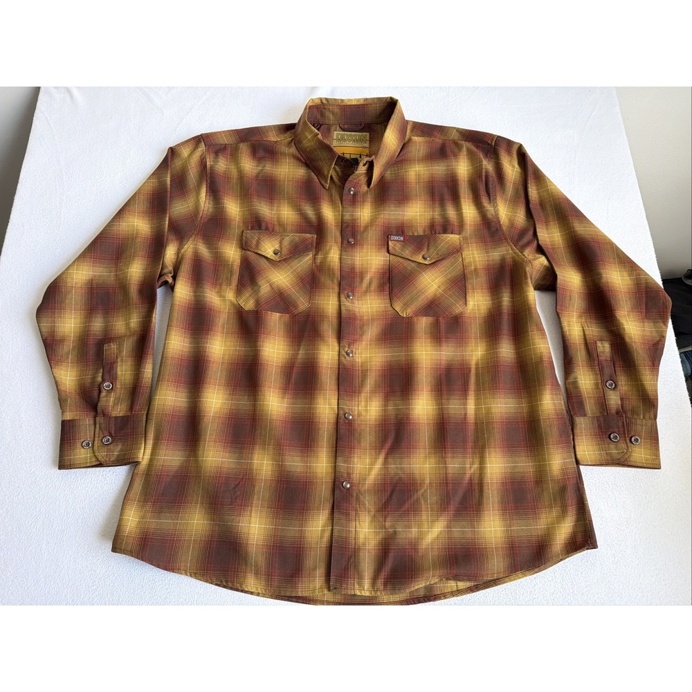 Dixxon Flannel Co Men's Goldfield Gold Brown Plaid 10th Anniversary Shirt 4XL